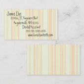 Sinaasappel- en crèmestripe-Visitekaartje Visitekaartje (Voorkant / Achterkant)