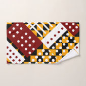 Sinaasappel en donkerrood bad handdoek (Handdoek)