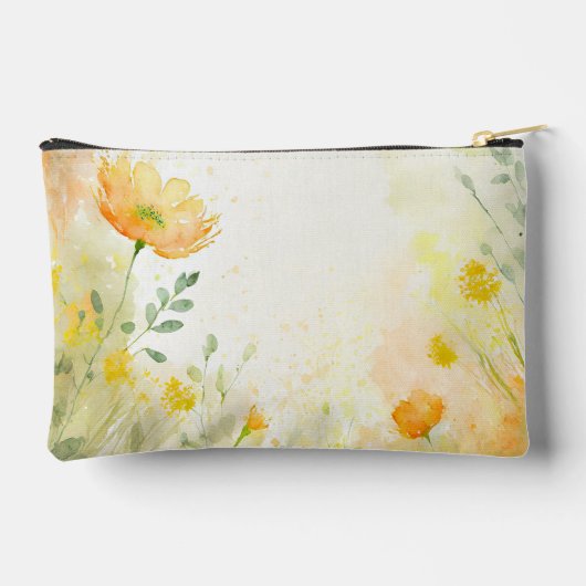 Sinaasappel en geel bloemen gepersonaliseerd etui (Achterkant)