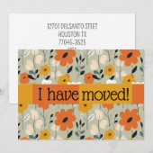 Sinaasappel en geel halverwege de eeuw bloesem heb aankondiging (Voorkant / Achterkant)