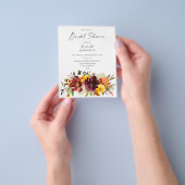 Sinaasappel en geel Herfst Floral Vrijgezellenfees Flyer (Hand)