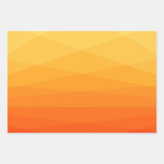 Sinaasappel en Geel Veelhoekig Inpakpapier Vel (Voorkant 3)