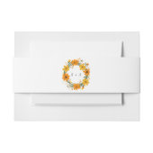 Sinaasappel en geel Wild Flowers krans bruiloft Uitnodigingen Wikkel (Voorkant Voorbeeld)