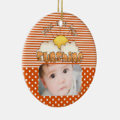 Sinaasappel en geel zonneschijn Ornament (Rechts)