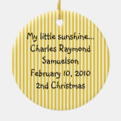 Sinaasappel en geel zonneschijn Ornament (Achterkant)