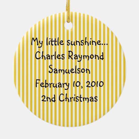 Sinaasappel en geel zonneschijn Ornament (Achterkant)