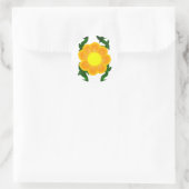 sinaasappel en gele bloem sticker (Tas)