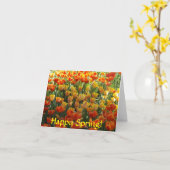 Sinaasappel en gele tulpen Note Cards Kaart (Gele Bloem)