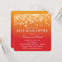 Sinaasappel en goud Bokeh Lights repetitie diner