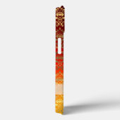 Sinaasappel- en gouddamaspatroon Case-Mate iPhone case (Achterkant / Rechts)