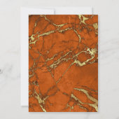 Sinaasappel en Gouden Herfst Herfst Marmer 21e Ver Kaart (Achterkant)