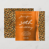 Sinaasappel en goudluipaard Folie 30e verjaardag Kaart (Voorkant / Achterkant)
