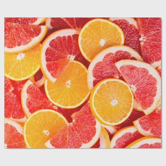 Sinaasappel- en grapefruitachtergrond, vers, rijp cadeaupapier (Vlak)