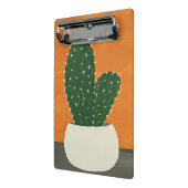 Sinaasappel en grijs Acryl Potted Cactus Mini Klembord (Angled2)