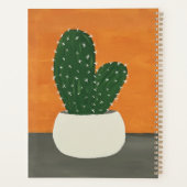 Sinaasappel en grijs Acryl Potted Cactus Planner (Achterkant)