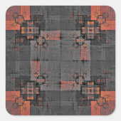 Sinaasappel en Grijs Kruispunt Stickers (Voorkant)