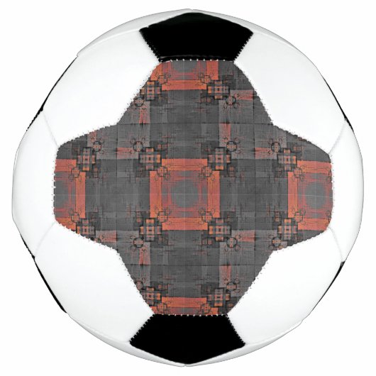 Sinaasappel en Grijs Kruispunt Voetbal (Voorkant)