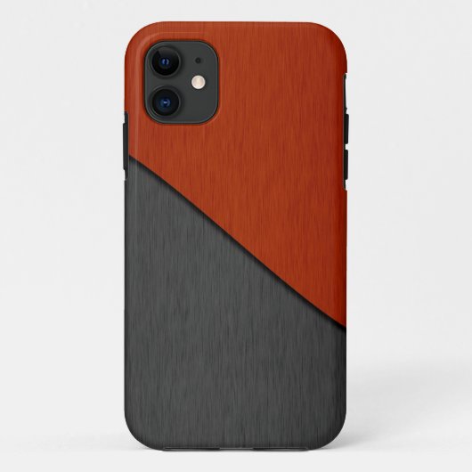 Sinaasappel en grijs roestvrij staal Case-Mate iPhone case (Achterkant)