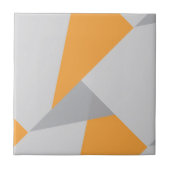 Sinaasappel en grijze keramische tegel tegeltje (Voorkant)