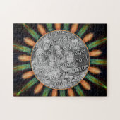 Sinaasappel en groen Abstract Lijst Uw foto toevoe Legpuzzel (Horizontaal)