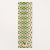 Sinaasappel en Groen Geometrische Custom Iers Yogamat (Voorkant)