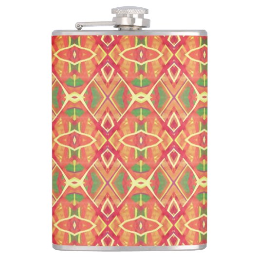 Sinaasappel en groen heupfles (Voorkant)