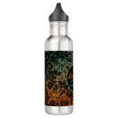 Sinaasappel en Groen Moody Zwart Bloemen Monogram Waterfles (Links)