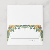 Sinaasappel en groen Naam Plaats Kaarten Plaatskaartje (Buitenkant ongevouwen)