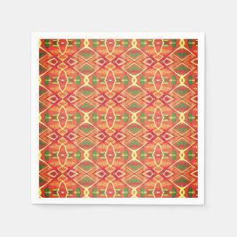 Sinaasappel en groen servet