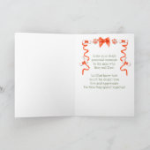 Sinaasappel en groen van de hond-Vaderdag Kaart (Binnen)