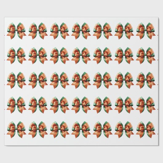 Sinaasappel en Groen Verpakkingsdocument Cadeaupapier (Vlak)