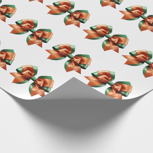 Sinaasappel en Groen Verpakkingsdocument Cadeaupapier (Hoek)