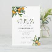 Sinaasappel en groen Vrijgezellenfeest Kaart (Staand voorkant)