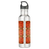 Sinaasappel en groen waterfles  (Achterkant)