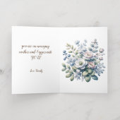 Sinaasappel en groene bloem Happy Moederdag Folie Wenskaart (Binnenlaag)