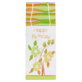 Sinaasappel en groene gebloemde cadeautas (Achterkant)