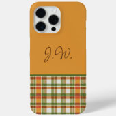 Sinaasappel en Groene Gingham Case-Mate iPhone Case (Achterkant)