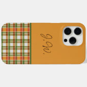 Sinaasappel en Groene Gingham Case-Mate iPhone Case (Achterkant (horizontaal))