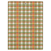 Sinaasappel en Groene Gingham Klembord (Achterkant)