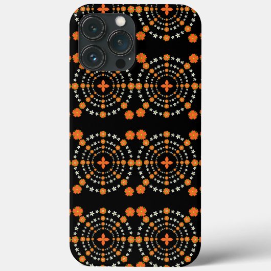  Sinaasappel en groene tuinbloemen kerst Case-Mate iPhone Case (Achterkant)