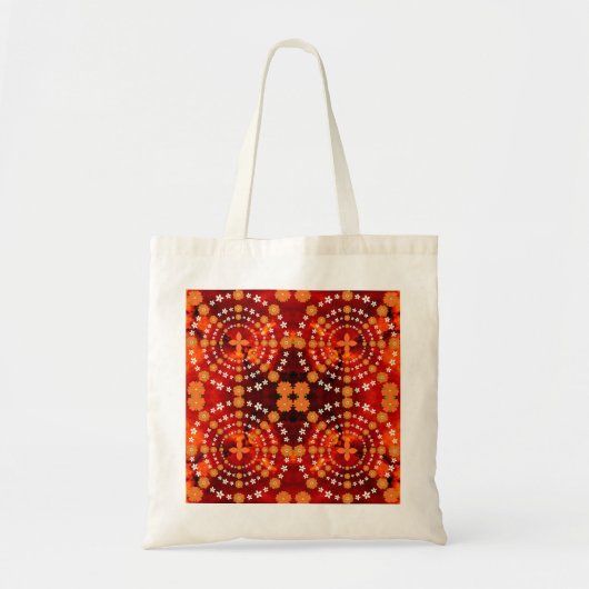 Sinaasappel en groene tuinbloemen kerst Tote Bag (Voorkant)
