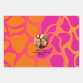 Sinaasappel en Hot Pink Photo Gradient Wrapping Pa Inpakpapier Vel (Voorkant 3)