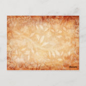 Sinaasappel en Ivoor Bloemen Tafel Nummer Kaart (Achterkant)