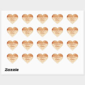 Sinaasappel en Ivory Floral Wedding Favor Sticker (Vel)