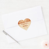 Sinaasappel en Ivory Floral Wedding Favor Sticker (Envelop)