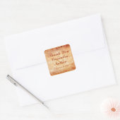 Sinaasappel en Ivory Floral Wedding Favor Sticker (Envelop)