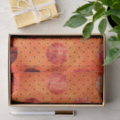 Sinaasappel en koperen look polka dot tissue papie tissuepapier (Geschenk)