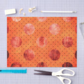 Sinaasappel en koperen look polka dot tissue papie tissuepapier (Craft)