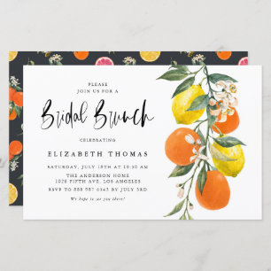 Sinaasappel en Lemon Bridal Brunch Invitation