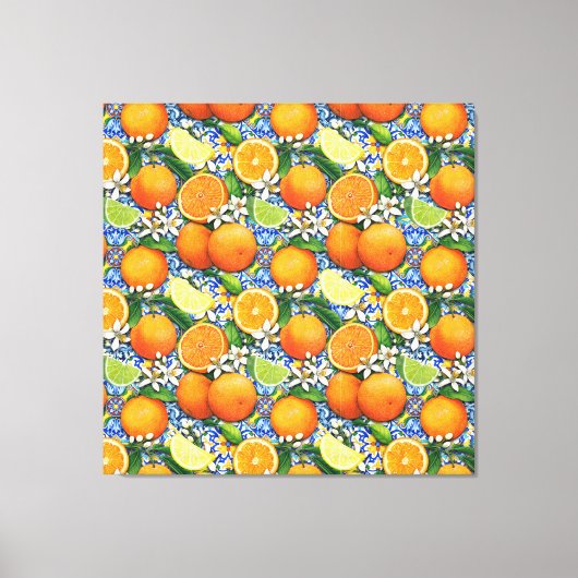 Sinaasappel en Lemons Canvas Afdruk (Voorkant)